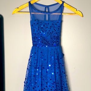 Girls Sleeveless Sequins Dress